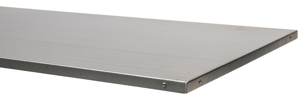 Plan de travail MDF avec plateau en acier inoxydable 200 x 70 cm