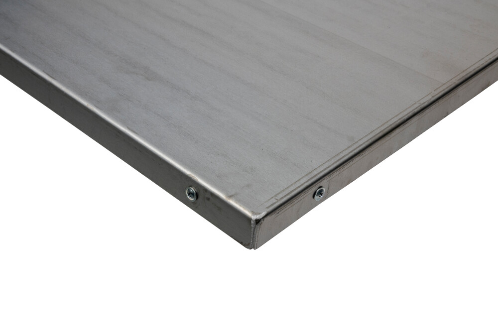 Plan de travail MDF avec plateau en acier inoxydable 200 x 70 cm