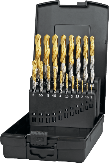 ECO PRO HSS Set Spiraalboren DIN 338 TiN-tip