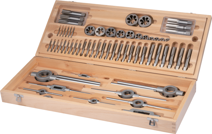 ECO PRO HSS Set Draadsnijden in houten cassette