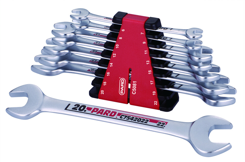 Jeu de 8 clés à fourche double