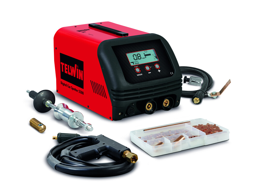 Electronic spot welder microprocessor controlled