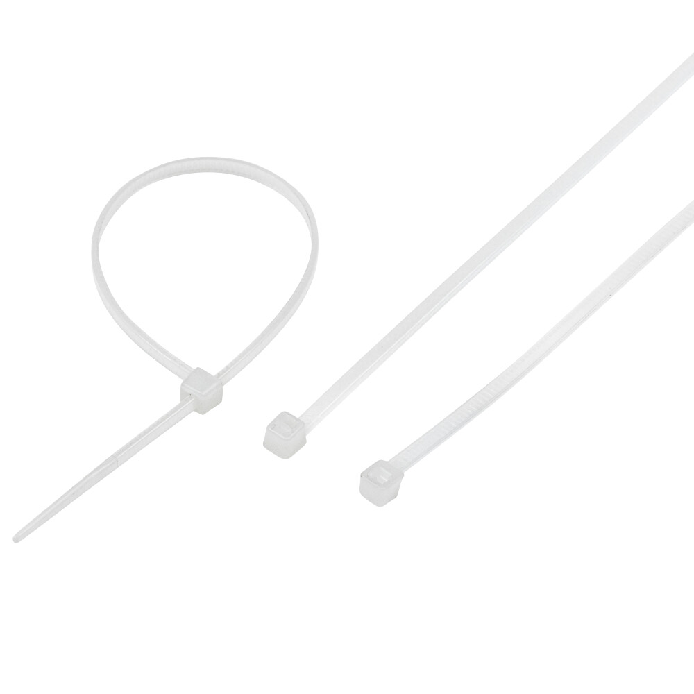 Attaches de câble blancs /  2.5x160mm 100 pièces