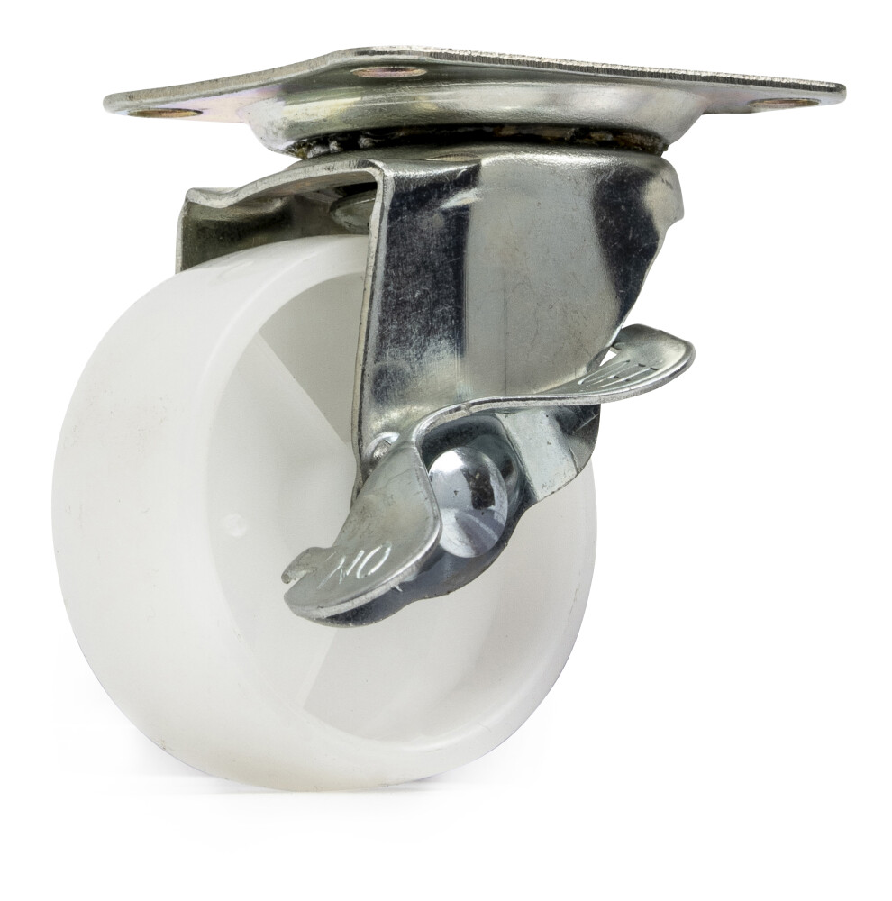 Polypropylene swivel castor with brake Ø50MM
