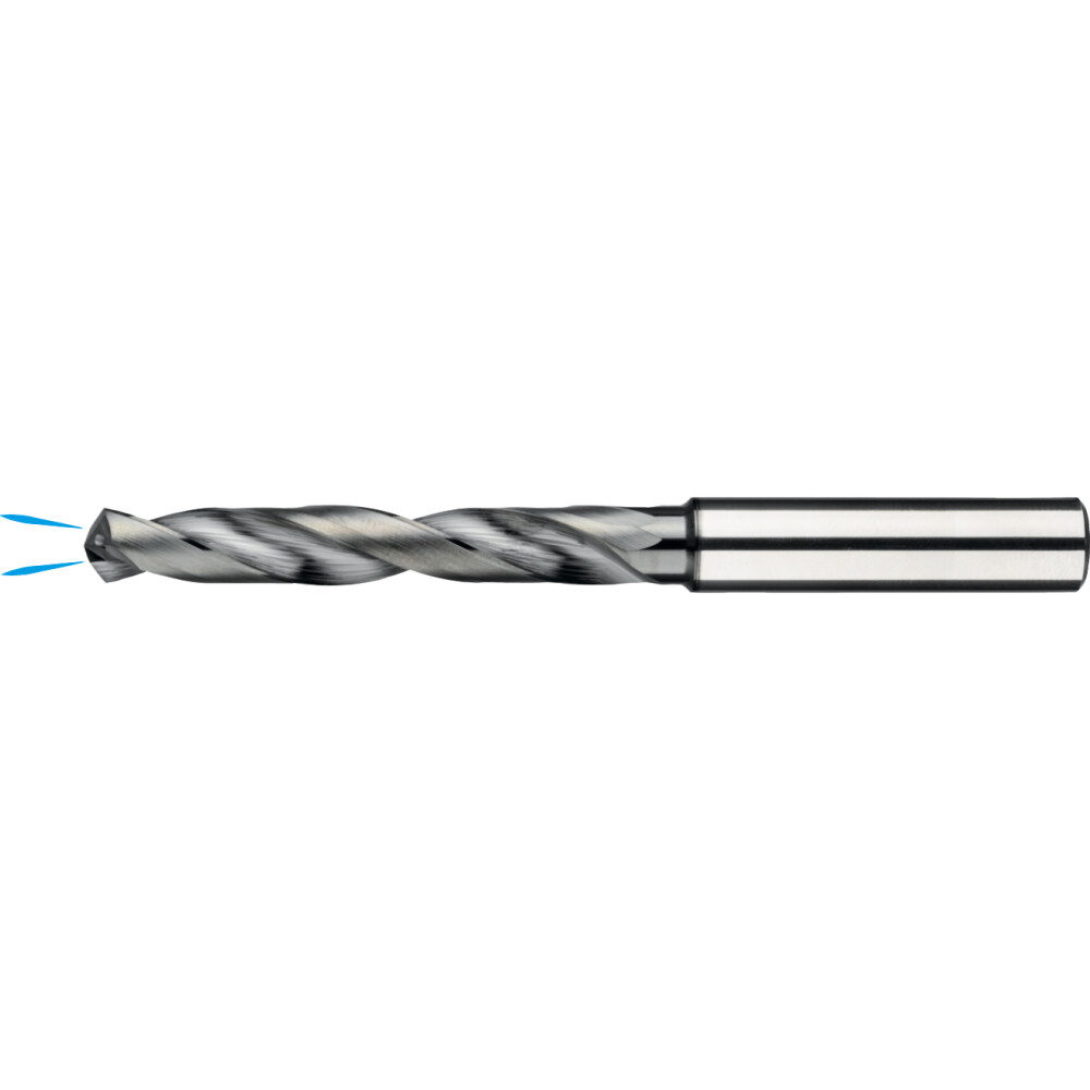 SC Twist drill DIN 6537-L 5xD with coolant holes, DLC, Aluminium