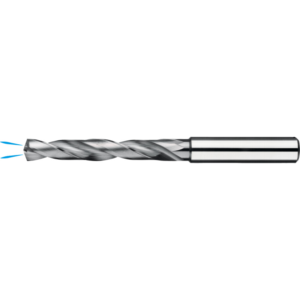 SC Twist drill DIN 6537-L 5xD with coolant holes, TiAlN, stainless steel