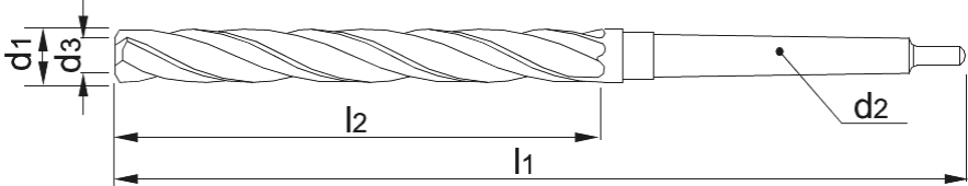 HSS Opboor (Drielippenboor) DIN 343 MK