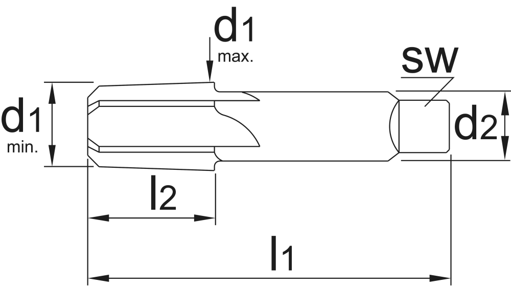 HSS Morse Taper Reamer NPT, for taper drilling 1:16