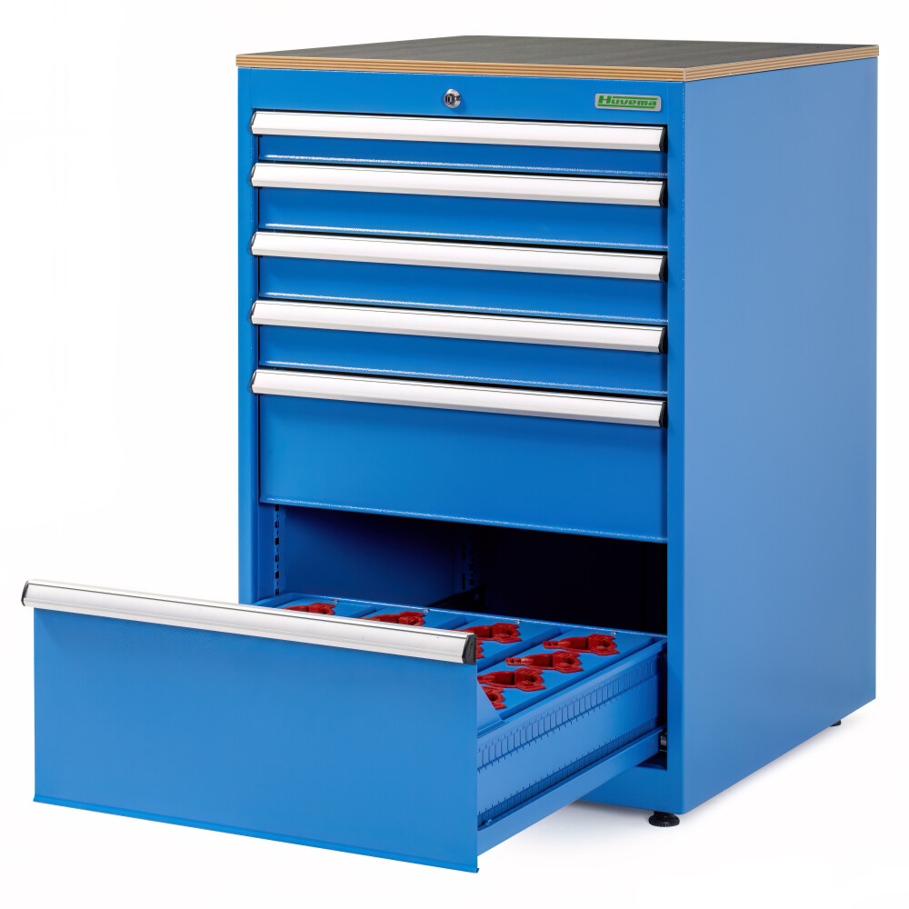 Armoire à outils 6 tiroirs avec 20 porte-outils CNC
