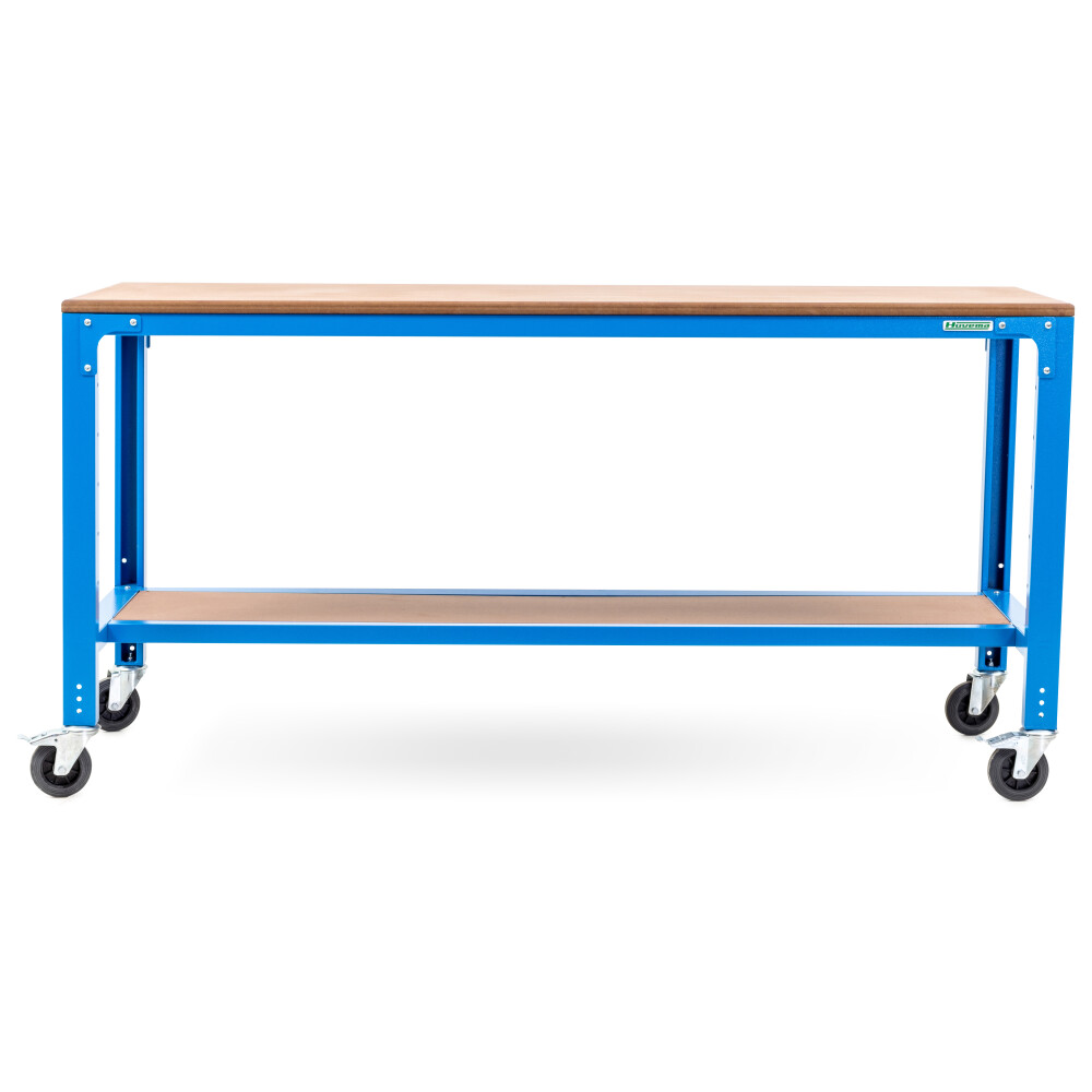 Werkbank mit Rollen 200 x 70 cm mit MDF-Arbeitsplatte