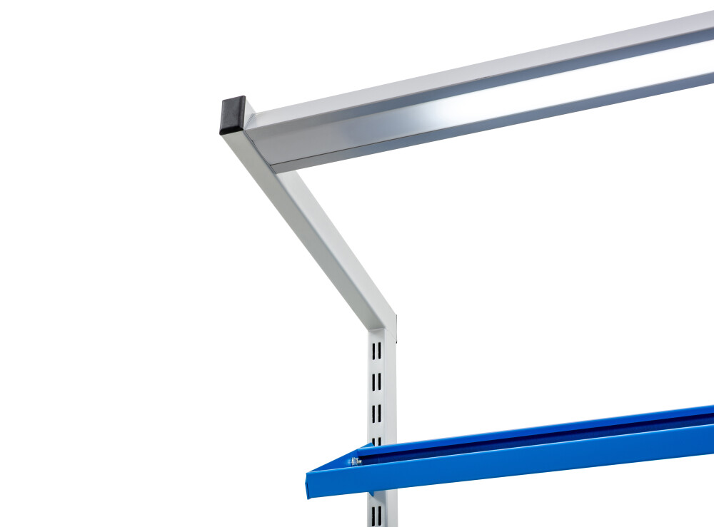 ESD-Werkbank mit 2 Schubladen, Tafel und 28 Behältern