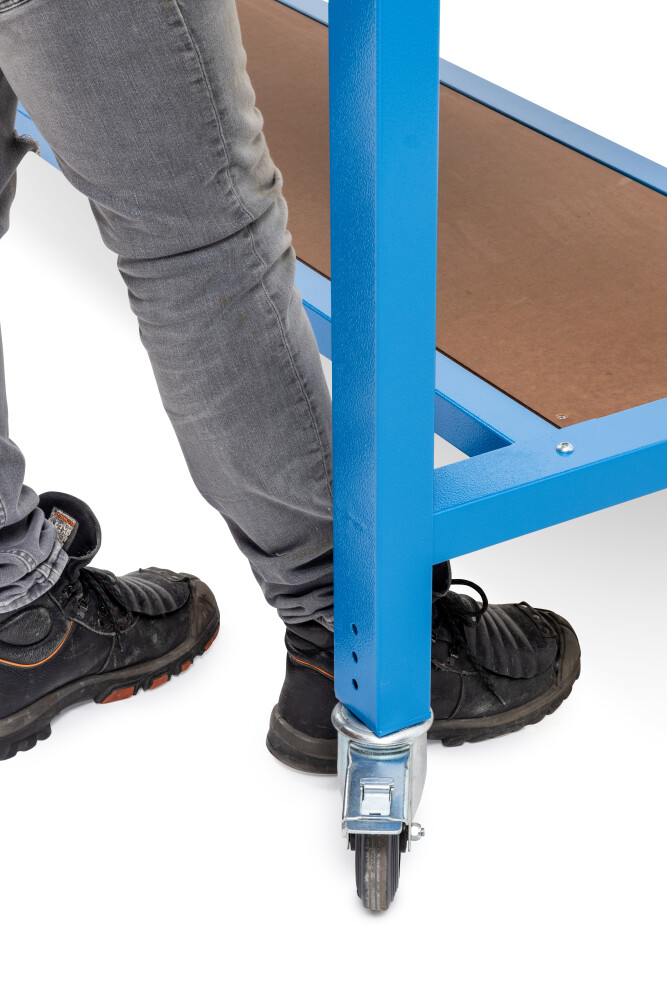 Werkbank mit Rollen 200 x 70 cm mit MDF-Arbeitsplatte