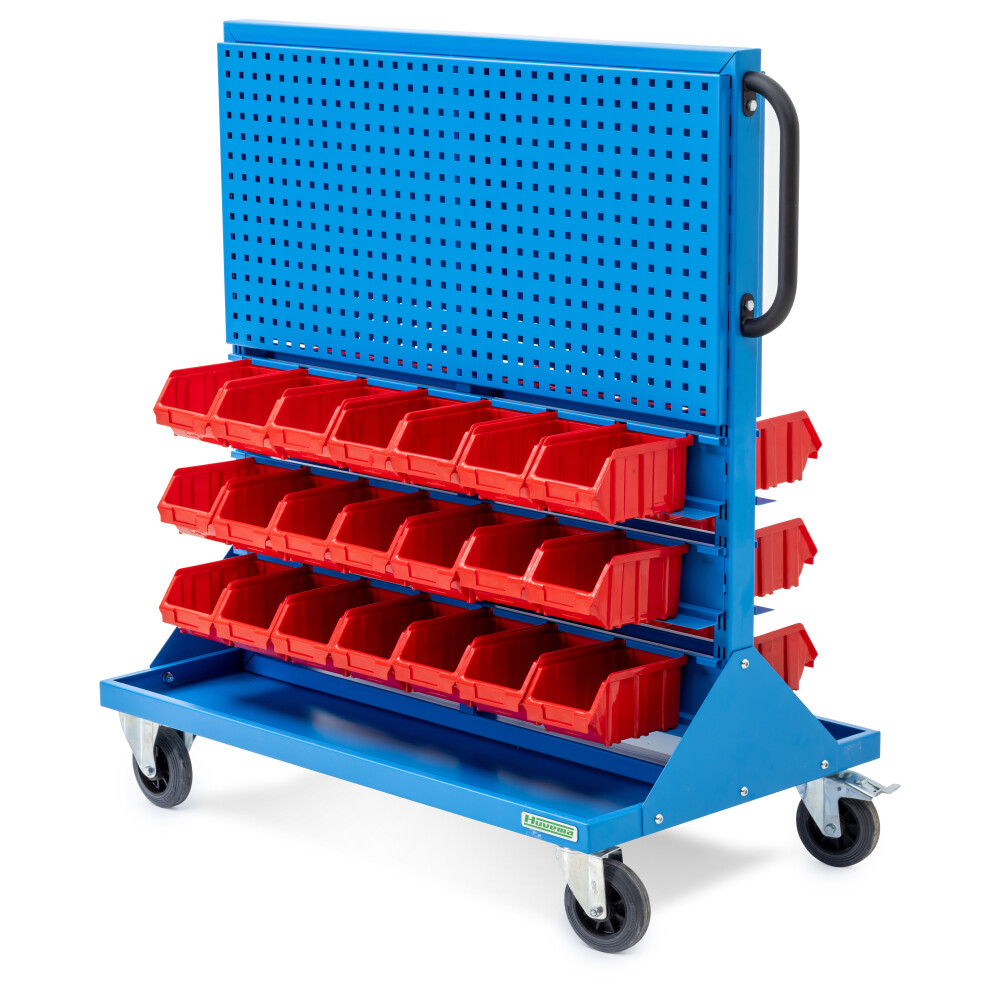 Mobiel gereedschapspaneel met plastic bakken