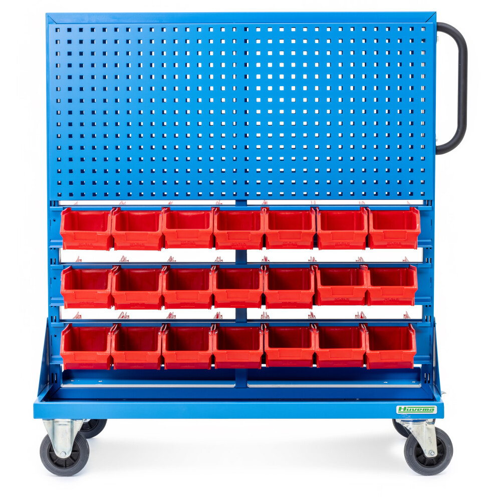 Mobiel gereedschapspaneel met plastic bakken