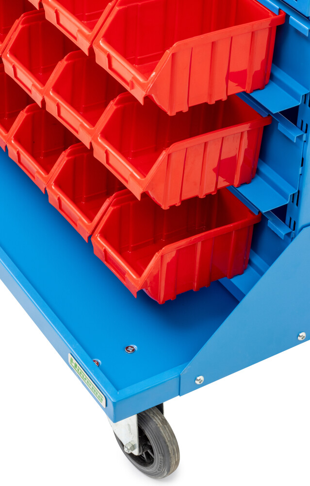 Mobiel gereedschapspaneel met plastic bakken