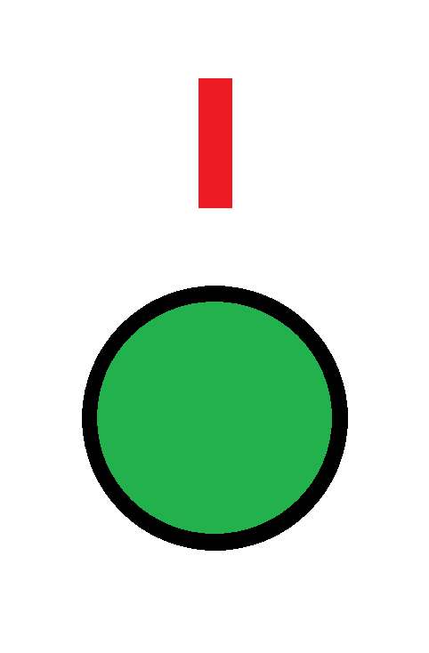 Drukknop (pulsdrukker) groen