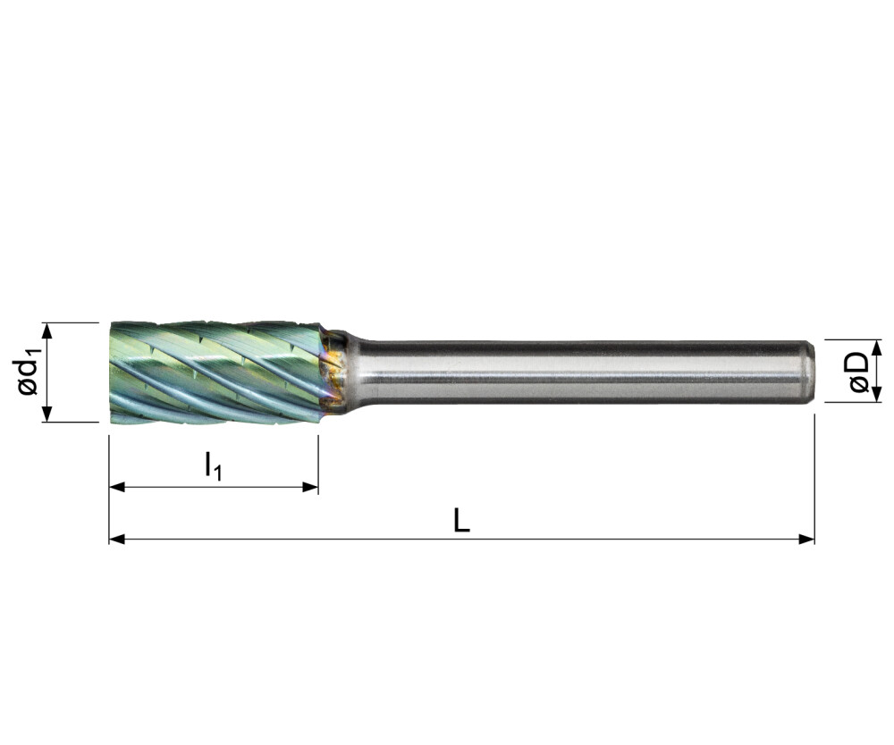 HM Stiftfrees gecoat, cylindrisch