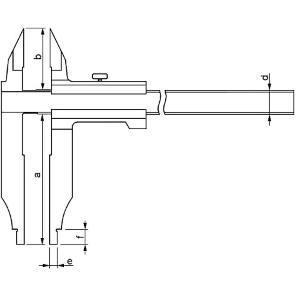 Control caliper, with points, lightweight version, DIN 862 300 mm