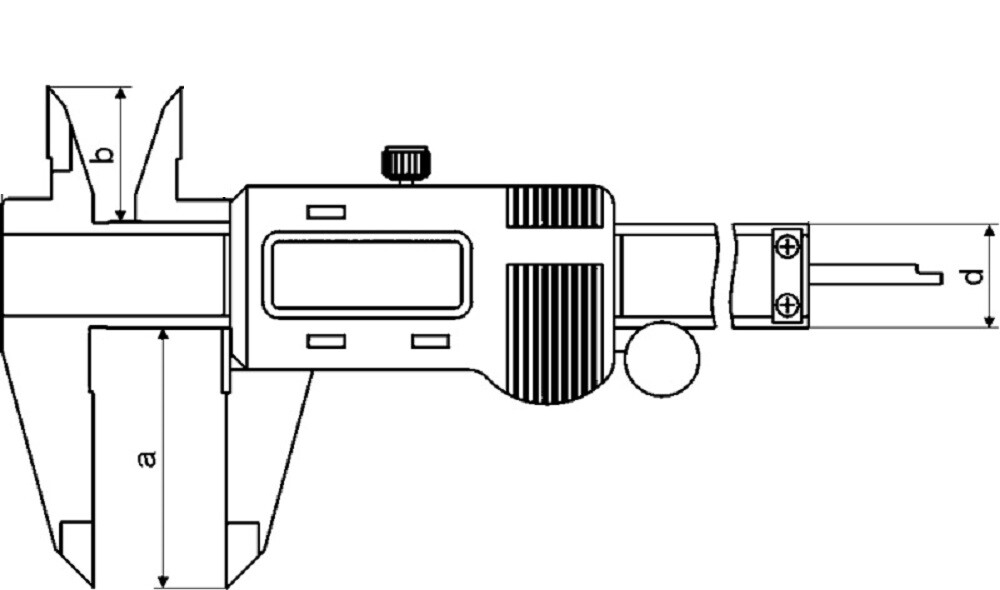 Stainless steel digital caliper (3V) DIN862