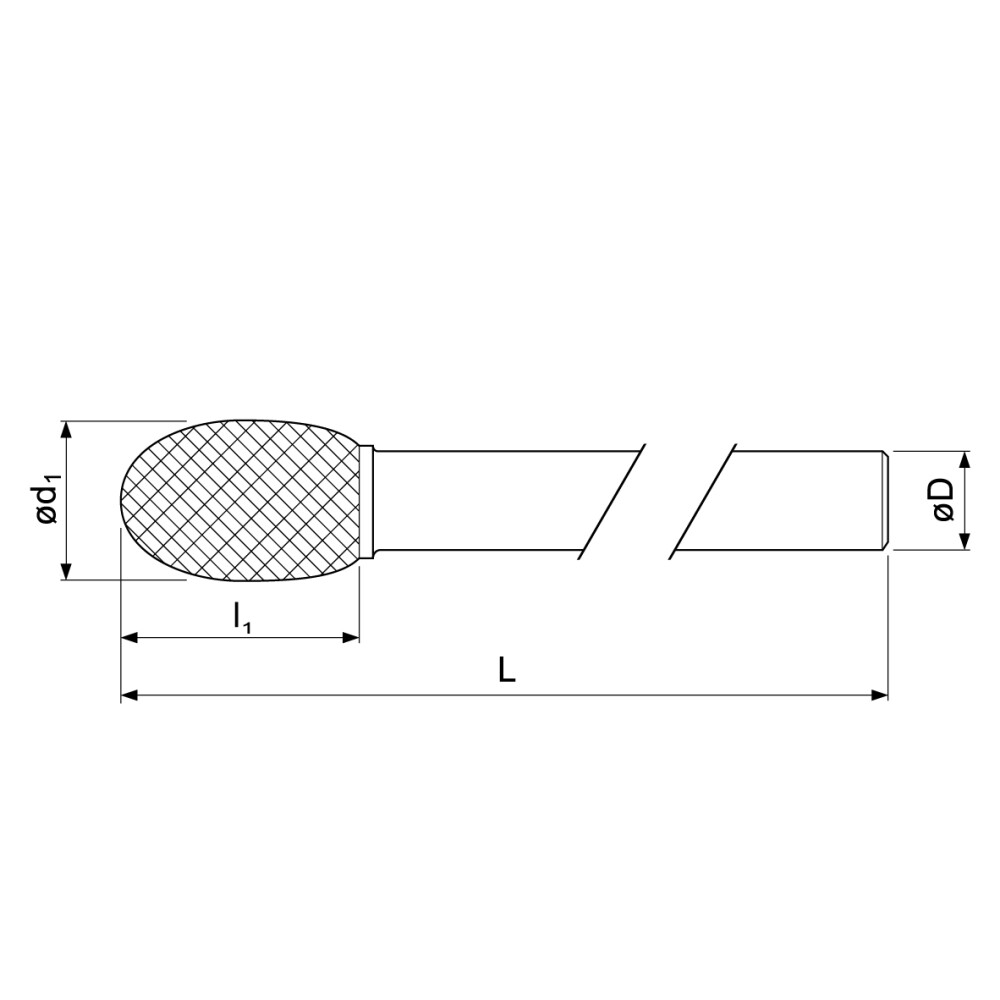 Hartmetall Frässtifte, Tropfenform, extra lange Ausführung