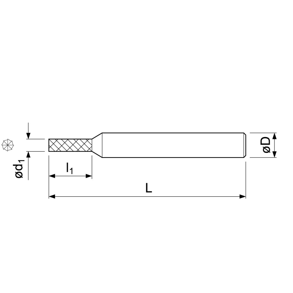 Fraise rotative en carbure, cylindrique (spécial TCE)