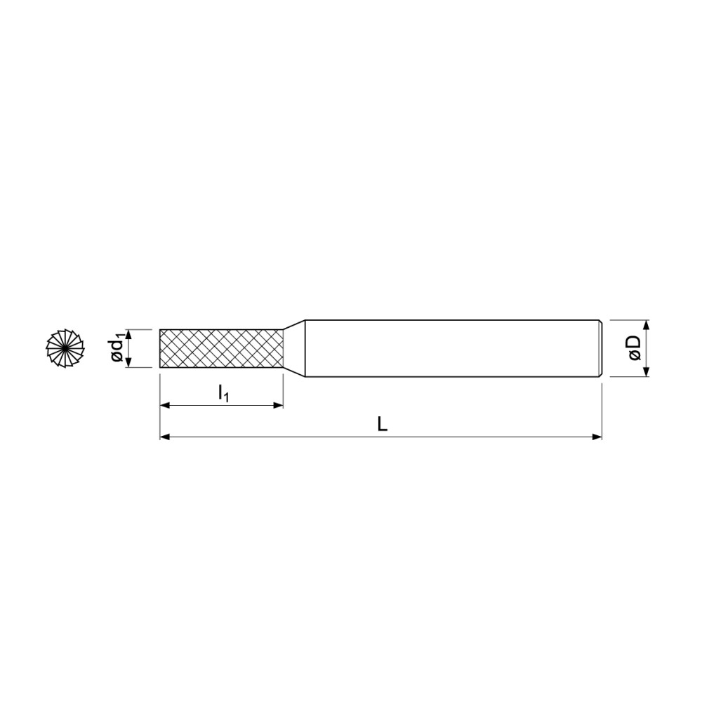 Hartmetall Frässtifte, zylindrisch