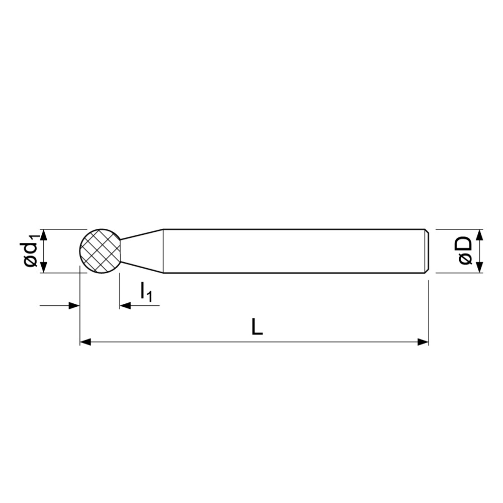 Hartmetall Frässtifte, Ballform