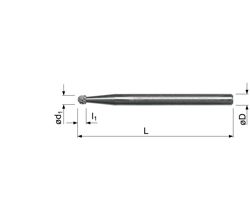 Hartmetall Frässtifte, Ballform