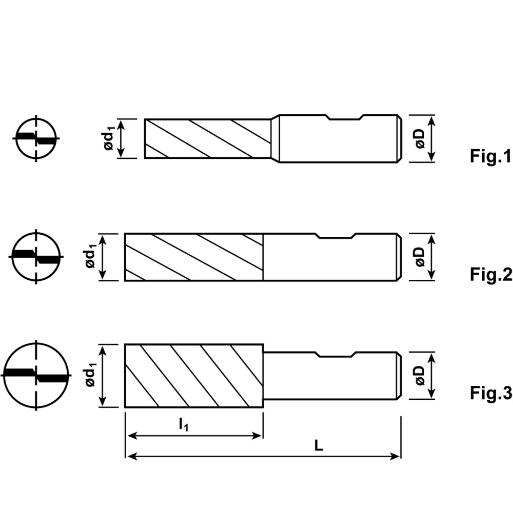 HSSE 2-snijder 12,0mm,TiAlN gecoat