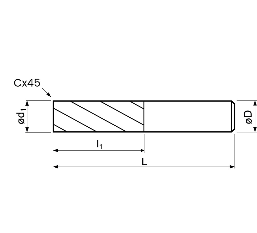 Hartmetall 4-Schneider lang 12,0mmm, TiAlN beschichtet