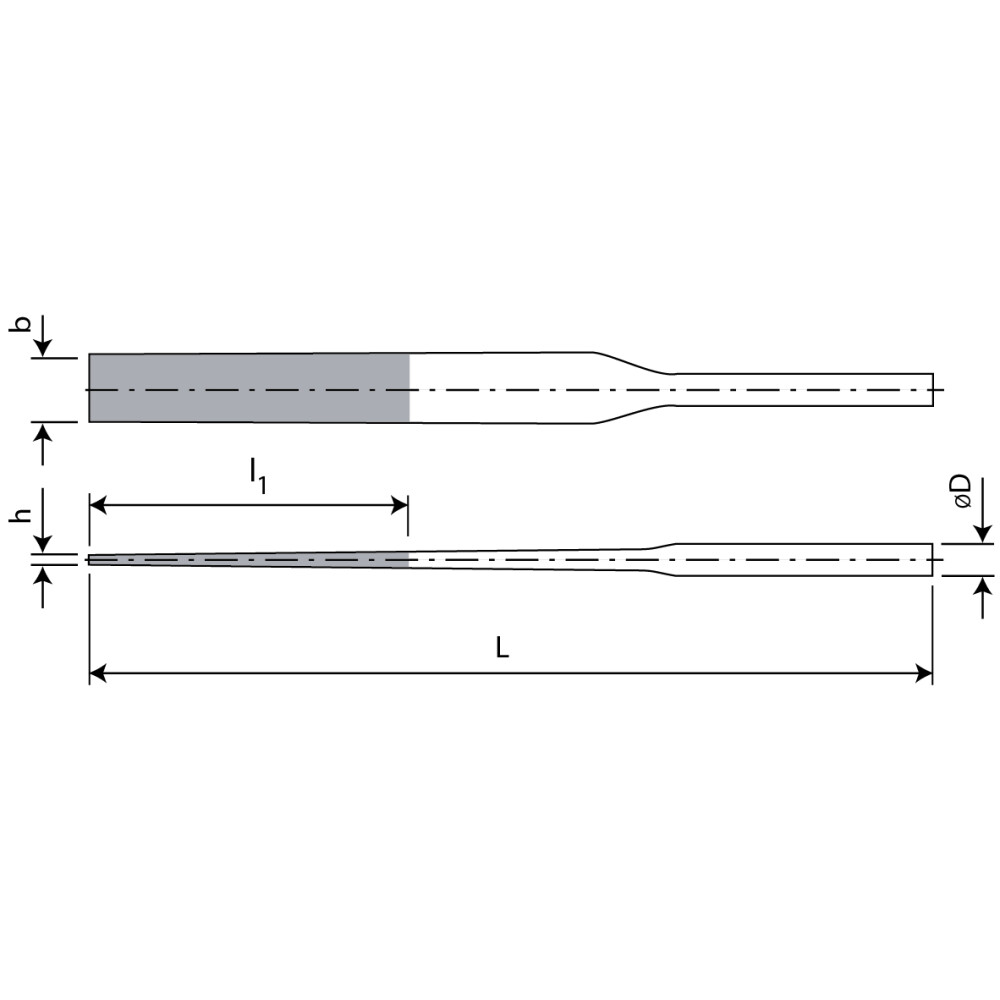 Robust hard chrome diamond file