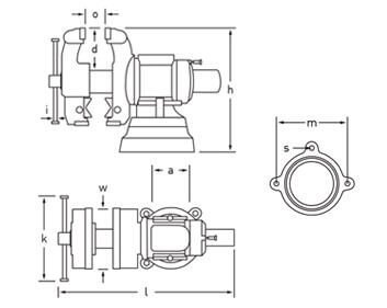 Rotating base and head bench vise