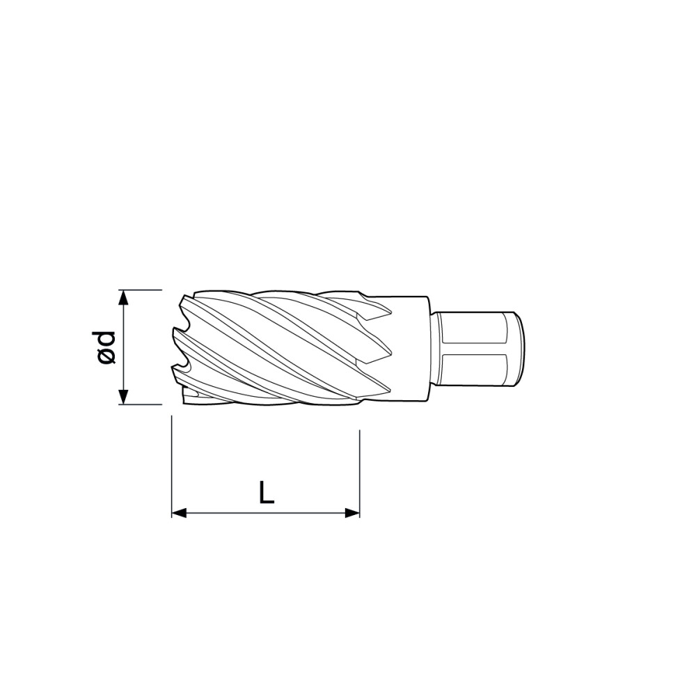 HSS Kernboor Snijdiepte 50mm