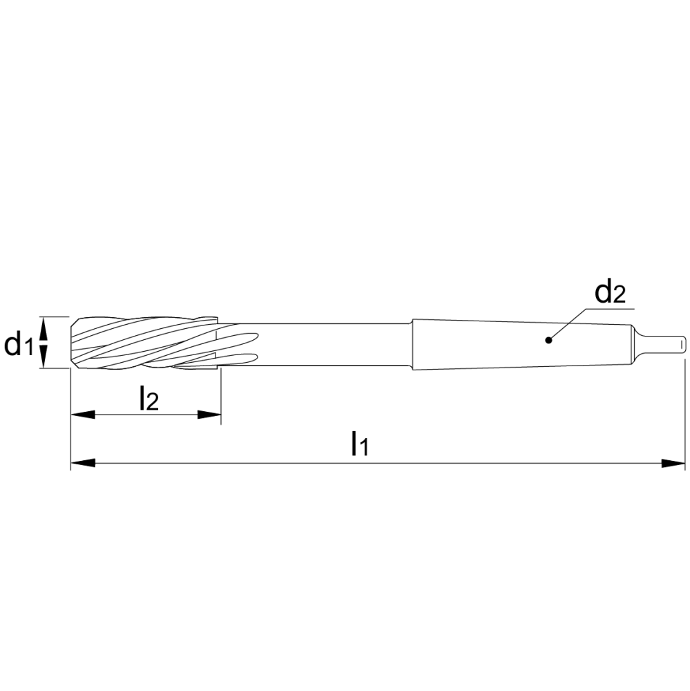 HSS-E Machineruimer DIN 208 H7, MK