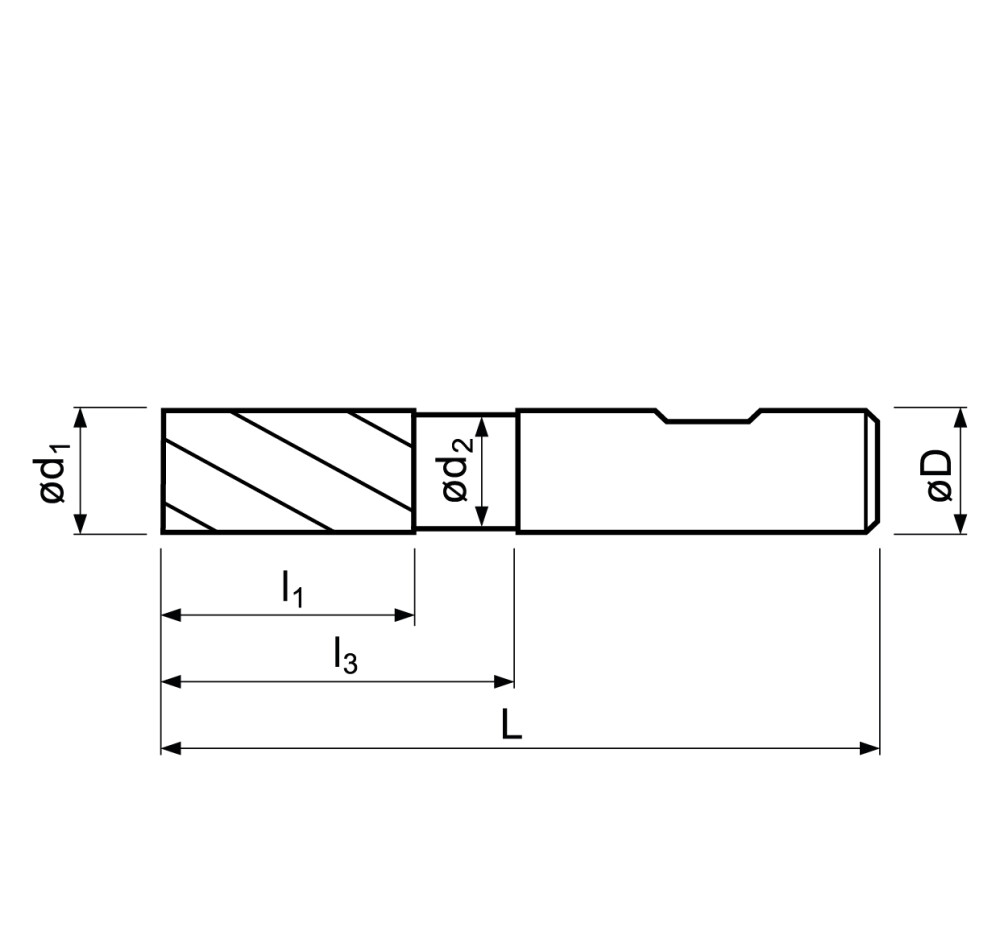 Solid carbide roughing end mill 12.0 mm, coated