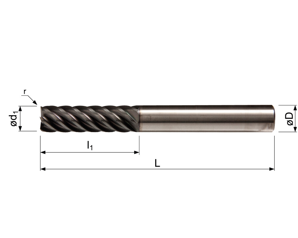 S/C Multi-cutter end mill