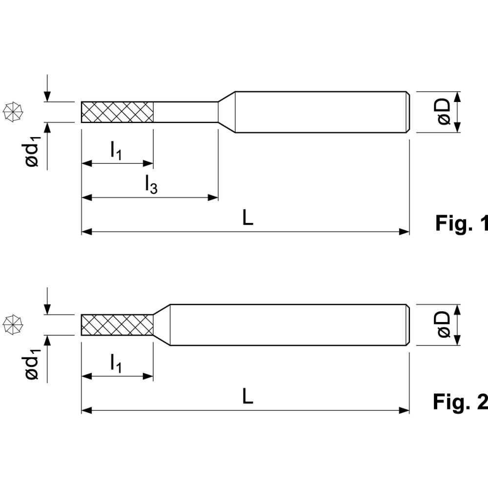 Fraise rotative en carbure, cylindrique (spécial TCE)
