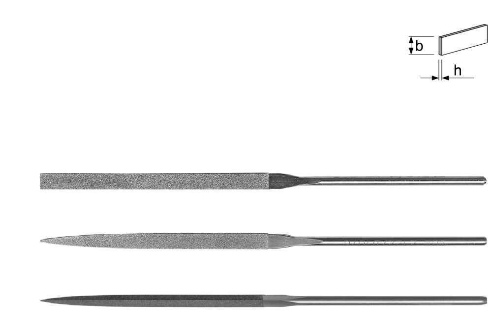 Hardchromium diamond needle files