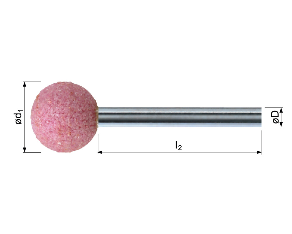 Mounted point STEEL EDGE, ball type