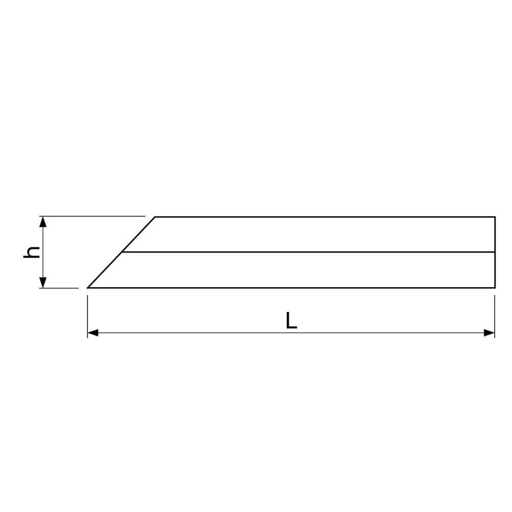 Haarlineal DIN 874, rostfrei