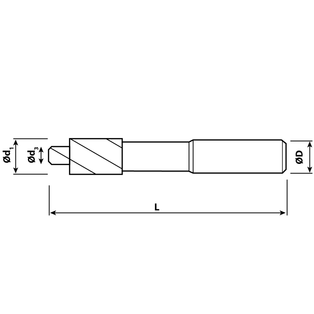 Kopverzinkboor 180° M3 tot M10