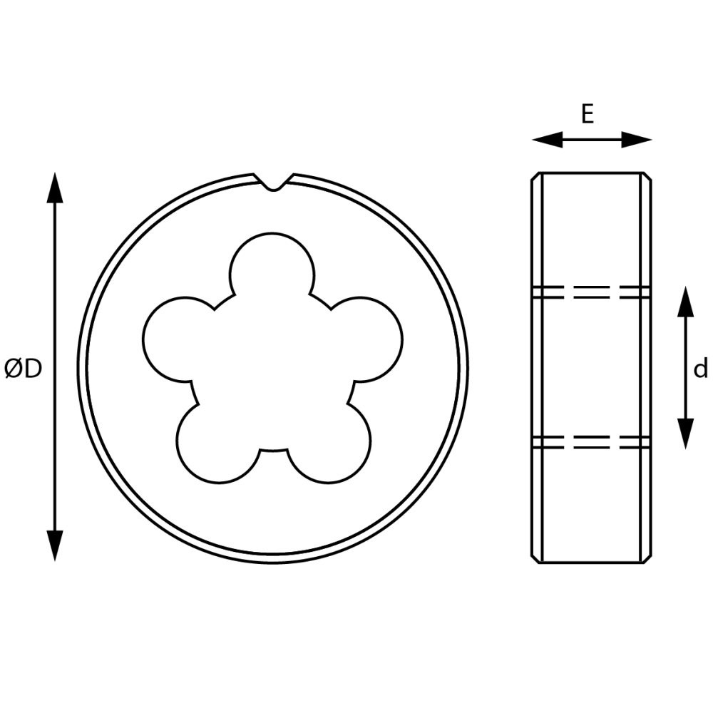 Snijplaat metrisch HSS