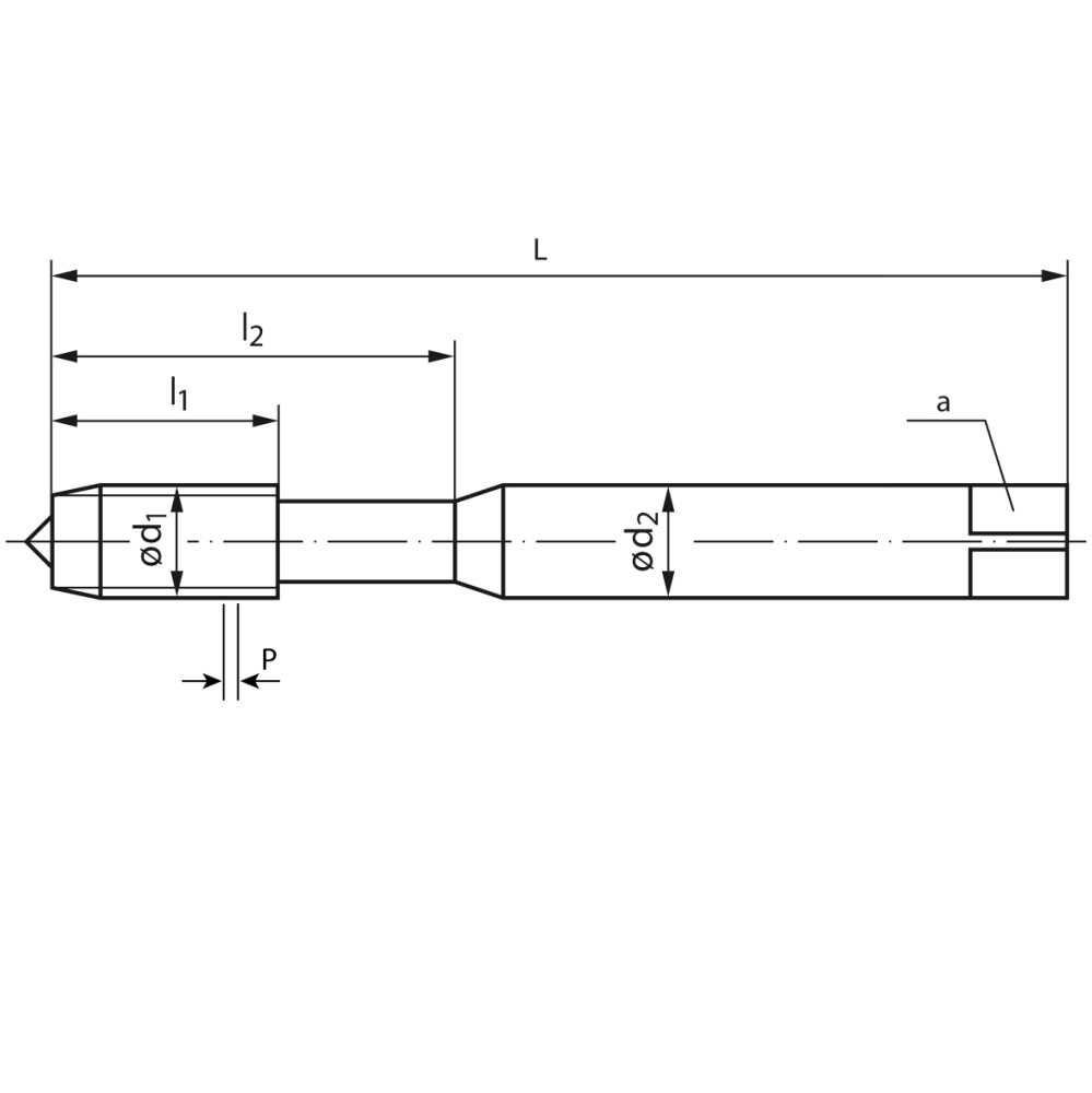 HSSE Taraud machine, trous débouchants