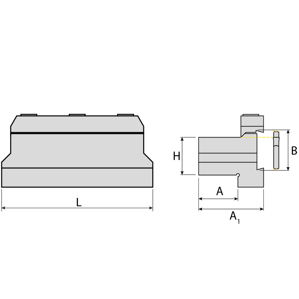 Block für 32mm Schneidenträger