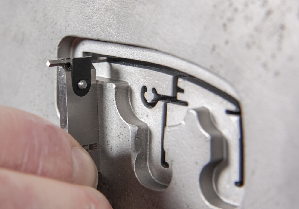 Square edge set, PL-1 body + PM carbide sliding ruler